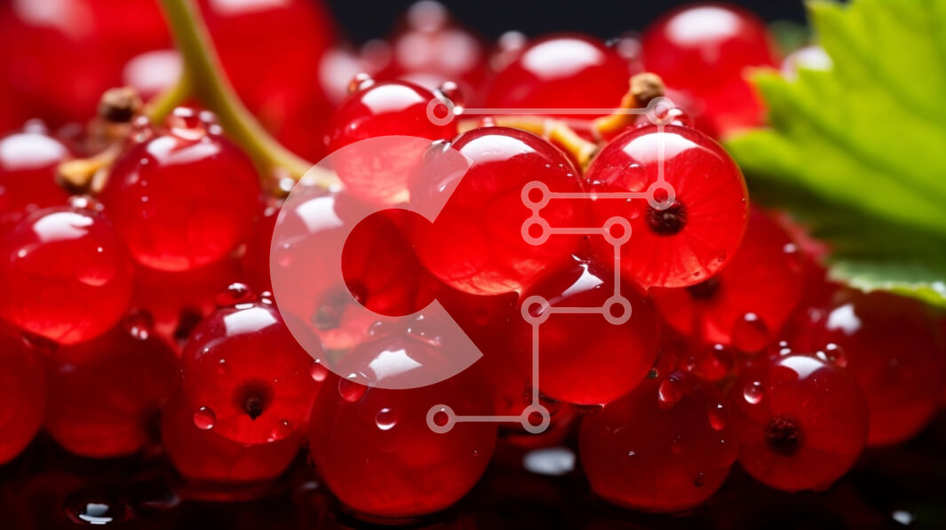 Σετ των 2 Intra Συλλεκτικό Ξύλινο Παζλ Plywood  4mm - Κοντινό πλάνο ενός κόκκινου κράνμπερι με σταγονίδια νερού Σε Ξύλινο Κουτί - Διαστάσεις: 10x10 cm – 25 κομμάτια