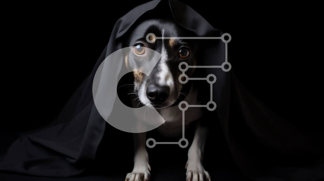 Σετ των 2 Intra Συλλεκτικό Ξύλινο Παζλ Plywood  4mm - Ασπρόμαυρος σκύλος που κρύβεται πίσω από το εξώφυλλο Σε Ξύλινο Κουτί - Διαστάσεις: 10x10 cm – 25 κομμάτια