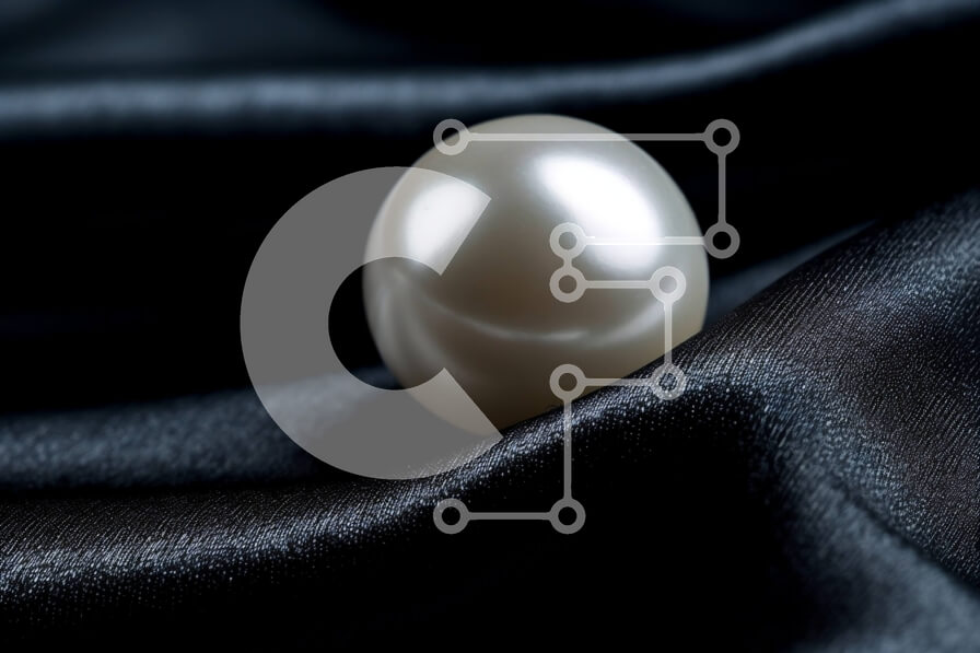 Intra Συλλεκτικό Ξύλινο Παζλ Plywood  4mm - Όμορφο και κομψό λευκό μαργαριτάρι σε ένα μαλακό μαύρο σατέν πανί Σε Ξύλινο Κουτί - Διαστάσεις: 10x10 cm – 25 κομμάτια