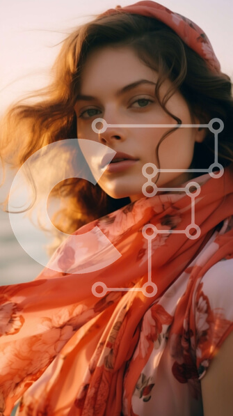 Σετ των 2 Intra Συλλεκτικό Ξύλινο Παζλ Plywood  4mm - Όμορφη εικόνα μιας γυναίκας στο ηλιοβασίλεμα δίπλα στον ωκεανό Σε Ξύλινο Κουτί - Διαστάσεις: 10x10 cm – 25 κομμάτια