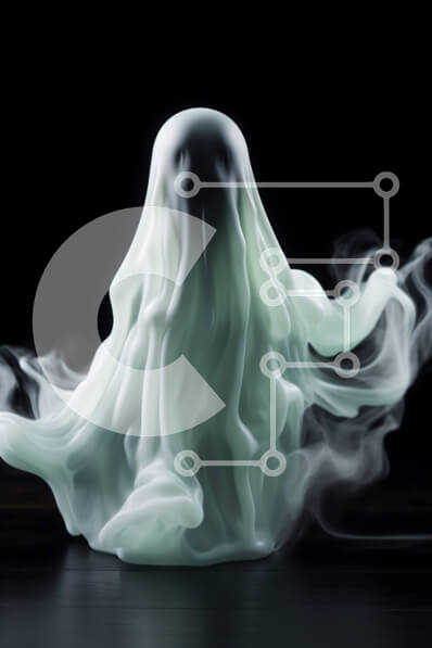 Intra Συλλεκτικό Ξύλινο Παζλ Plywood  4mm - Πλωτό ειδώλιο φάντασμα με καπνό Σε Ξύλινο Κουτί - Διαστάσεις Puzzle: 10x10 cm – 25 κομμάτια