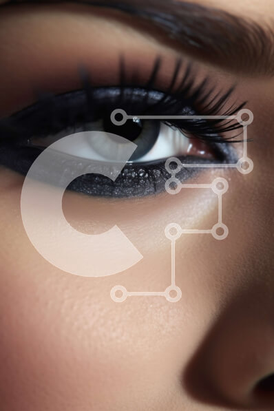 Intra Συλλεκτικό Ξύλινο Παζλ Plywood  4mm - Όμορφη κινηματογράφηση σε πρώτο πλάνο του γυναικείου ματιού με μακιγιάζ Smokey Eye Σε Ξύλινο Κουτί - Διαστάσεις Puzzle: 10x10 cm – 25 κομμάτια