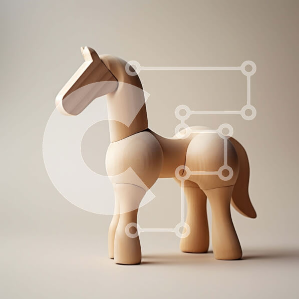 Intra Συλλεκτικό Ξύλινο Παζλ Plywood  4mm - Αξιολάτρευτο ξύλινο παιχνίδι αλόγων με καφέ σώμα και λευκή χαίτη και ουρά Σε Ξύλινο Κουτί - Διαστάσεις: 10x10 cm – 25 κομμάτια