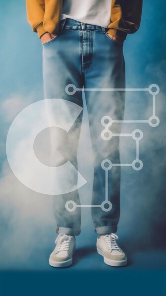 Intra Συλλεκτικό Ξύλινο Παζλ Plywood  4mm - Casual πορτρέτο ενός άνδρα με κίτρινο σακάκι με μπλε τζιν και λευκά αθλητικά παπούτσια Σε Ξύλινο Κουτί - Διαστάσεις Puzzle: 10x10 cm – 25 κομμάτια