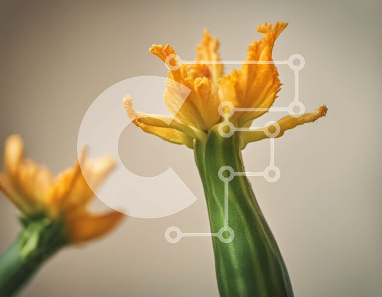 Intra Συλλεκτικό Ξύλινο Παζλ Plywood  4mm - Κοντινό πλάνο δύο κίτρινων λουλουδιών Σε Ξύλινο Κουτί - Διαστάσεις: 10x10 cm – 25 κομμάτια