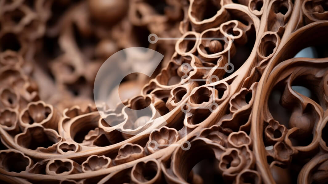 Σετ των 2 Intra Συλλεκτικό Ξύλινο Παζλ Plywood  4mm - Όμορφη κοντινή εικόνα περίπλοκου γλυπτού από σοκολάτα Σε Ξύλινο Κουτί - Διαστάσεις: 10x10 cm – 25 κομμάτια