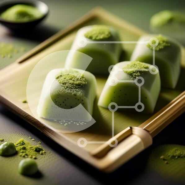 Σετ των 2 Intra Συλλεκτικό Ξύλινο Παζλ Plywood  4mm - Αφεθείτε στο ακαταμάχητο επιδόρπιο Matcha με σαντιγί Σε Ξύλινο Κουτί - Διαστάσεις: 10x10 cm – 25 κομμάτια