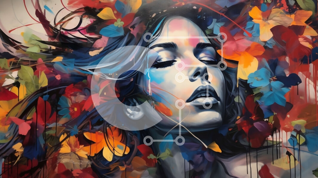 Intra Συλλεκτικό Ξύλινο Παζλ Plywood  4mm - Ονειρική εικόνα μιας γυναίκας με πολύχρωμες πεταλούδες Σε Ξύλινο Κουτί - Διαστάσεις Puzzle: 10x10 cm – 25 κομμάτια