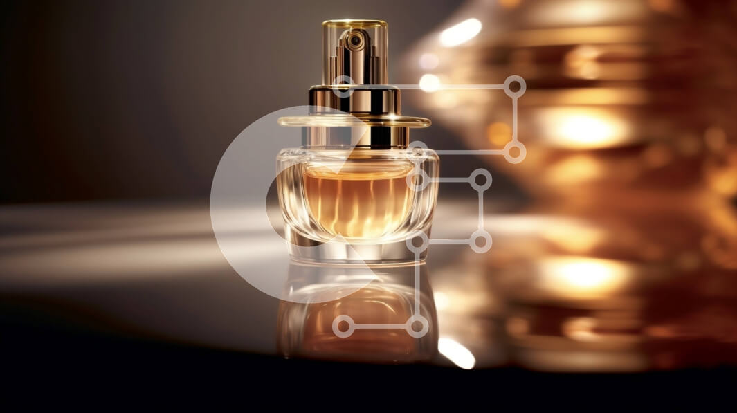 Intra Συλλεκτικό Ξύλινο Παζλ Plywood  4mm - Κομψή φωτογραφία του μπουκαλιού αρώματος Chanel No. 5 σε επιφάνεια καθρέφτη Σε Ξύλινο Κουτί - Διαστάσεις Puzzle: 10x10 cm – 25 κομμάτια