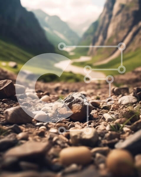 Intra Συλλεκτικό Ξύλινο Παζλ Plywood  4mm - Όμορφη εικόνα μιας ορεινής κοιλάδας με ένα ποτάμι Σε Ξύλινο Κουτί - Διαστάσεις: 10x10 cm – 25 κομμάτια