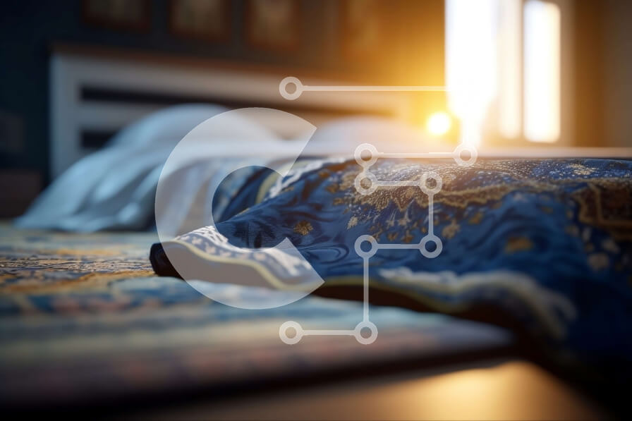 Intra Συλλεκτικό Ξύλινο Παζλ Plywood  4mm - Άνετο κρεβάτι με κουβέρτα και μαξιλάρια σε δωμάτιο με χαμηλό φωτισμό Σε Ξύλινο Κουτί - Διαστάσεις Puzzle: 10x10 cm – 25 κομμάτια