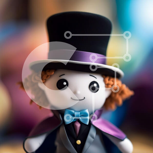 Σετ των 2 Intra Συλλεκτικό Ξύλινο Παζλ Plywood  4mm - Αξιολάτρευτη κούκλα με καπέλο και παπιγιόν Σε Ξύλινο Κουτί - Διαστάσεις: 10x10 cm – 25 κομμάτια