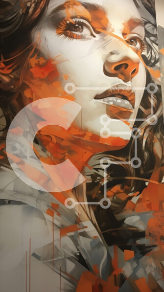 Intra Συλλεκτικό Ξύλινο Παζλ Plywood  4mm - Εκπληκτικό πορτρέτο μιας σοβαρής γυναίκας με σγουρά μαλλιά Σε Ξύλινο Κουτί - Διαστάσεις Puzzle: 10x10 cm – 25 κομμάτια