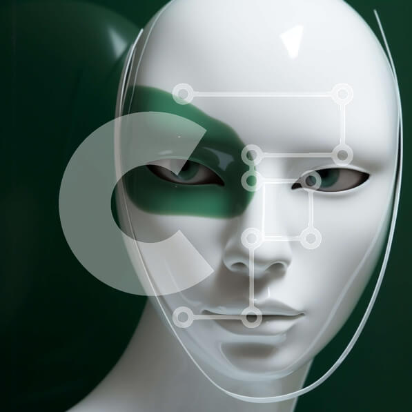 Σετ των 2 Intra Συλλεκτικό Ξύλινο Παζλ Plywood  4mm - Ασπροπρόσωπο μανεκέν με πράσινα μάτια Σε Ξύλινο Κουτί - Διαστάσεις: 10x10 cm – 25 κομμάτια