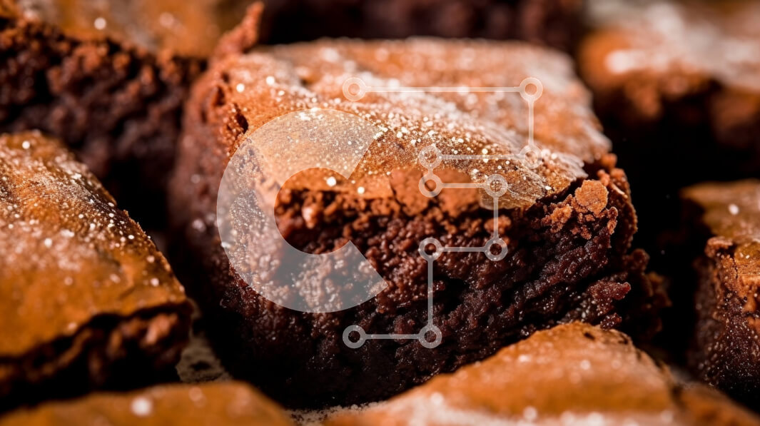 Σετ των 2 Intra Συλλεκτικό Ξύλινο Παζλ Plywood  4mm - Νόστιμα μπράουνις σοκολάτας με άχνη ζάχαρη Σε Ξύλινο Κουτί - Διαστάσεις: 10x10 cm – 25 κομμάτια