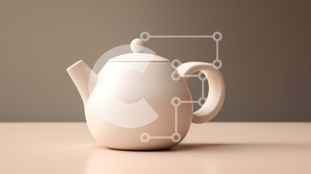 Intra Συλλεκτικό Ξύλινο Παζλ Plywood  4mm - Λευκή τσαγιέρα στο τραπέζι Σε Ξύλινο Κουτί - Διαστάσεις: 10x10 cm – 25 κομμάτια