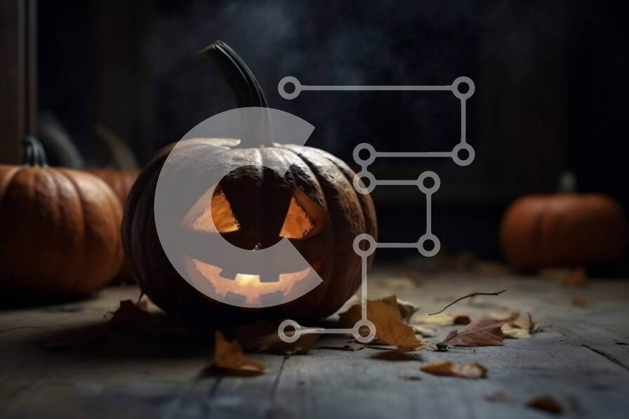 Intra Συλλεκτικό Ξύλινο Παζλ Plywood  4mm - Τρομακτικό Jack-O-Lantern Halloween Διακόσμηση Σε Ξύλινο Κουτί - Διαστάσεις Puzzle: 10x10 cm – 25 κομμάτια