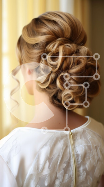 Intra Συλλεκτικό Ξύλινο Παζλ Plywood  4mm - Εκπληκτική εικόνα μιας ξανθιάς γυναίκας με μπουκέτο λουλούδια μπροστά από ένα παράθυρο Σε Ξύλινο Κουτί - Διαστάσεις Puzzle: 10x10 cm – 25 κομμάτια