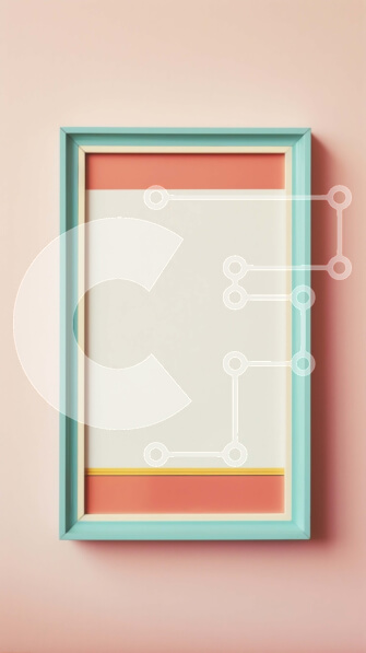 Intra Συλλεκτικό Ξύλινο Παζλ Plywood  4mm - Κενό λευκό πλαίσιο σε ροζ τοίχο Σε Ξύλινο Κουτί - Διαστάσεις Puzzle: 10x10 cm – 25 κομμάτια