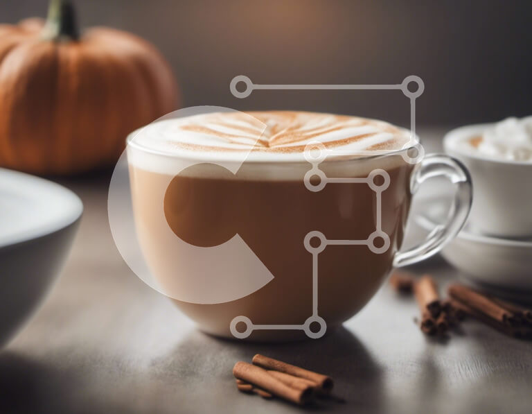 Σετ των 2 Intra Συλλεκτικό Ξύλινο Παζλ Plywood  4mm - Καπουτσίνο με κανέλα και εορταστικά στολίδια Σε Ξύλινο Κουτί - Διαστάσεις: 10x10 cm – 25 κομμάτια