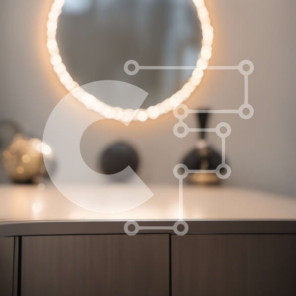 Intra Συλλεκτικό Ξύλινο Παζλ Plywood  4mm - Στρογγυλός καθρέφτης με διακοσμητικά αντικείμενα Σε Ξύλινο Κουτί - Διαστάσεις Puzzle: 10x10 cm – 25 κομμάτια