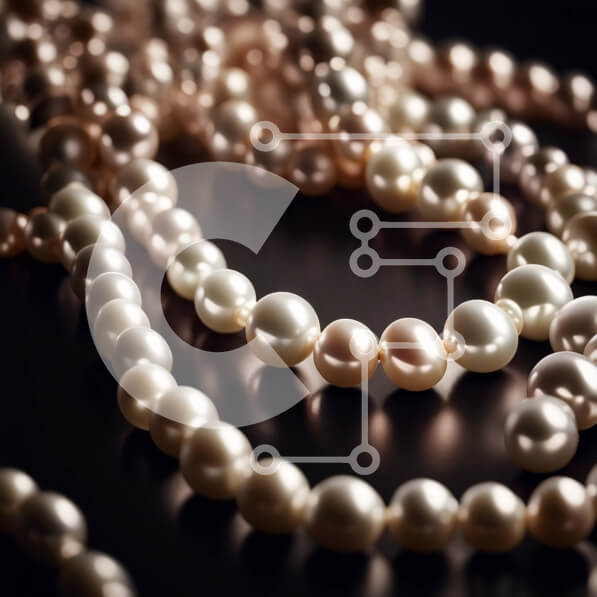 Σετ των 2 Intra Συλλεκτικό Ξύλινο Παζλ Plywood  4mm - Κομψή κινηματογράφηση σε πρώτο πλάνο με μαργαριτάρια σε μαύρο φόντο Σε Ξύλινο Κουτί - Διαστάσεις: 10x10 cm – 25 κομμάτια