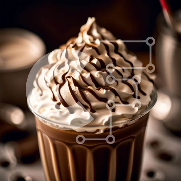 Σετ των 2 Intra Συλλεκτικό Ξύλινο Παζλ Plywood  4mm - Αφεθείτε σε ένα Decadent Milkshake σοκολάτας με σαντιγί και σιρόπι σοκολάτας Σε Ξύλινο Κουτί - Διαστάσεις: 10x10 cm – 25 κομμάτια