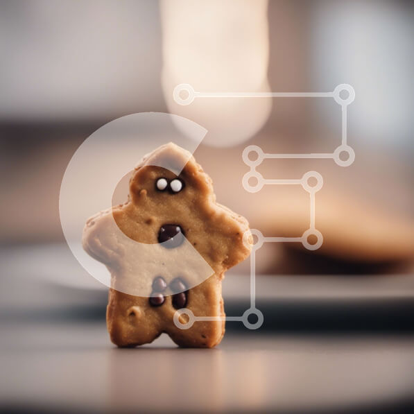 Σετ των 2 Intra Συλλεκτικό Ξύλινο Παζλ Plywood  4mm - Μπισκότο με μελόψωμο στο κενό πιάτο Σε Ξύλινο Κουτί - Διαστάσεις: 10x10 cm – 25 κομμάτια