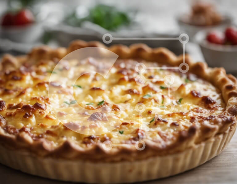 Σετ των 2 Intra Συλλεκτικό Ξύλινο Παζλ Plywood  4mm - Τυρόπιτα με φράουλες Σε Ξύλινο Κουτί - Διαστάσεις: 10x10 cm – 25 κομμάτια