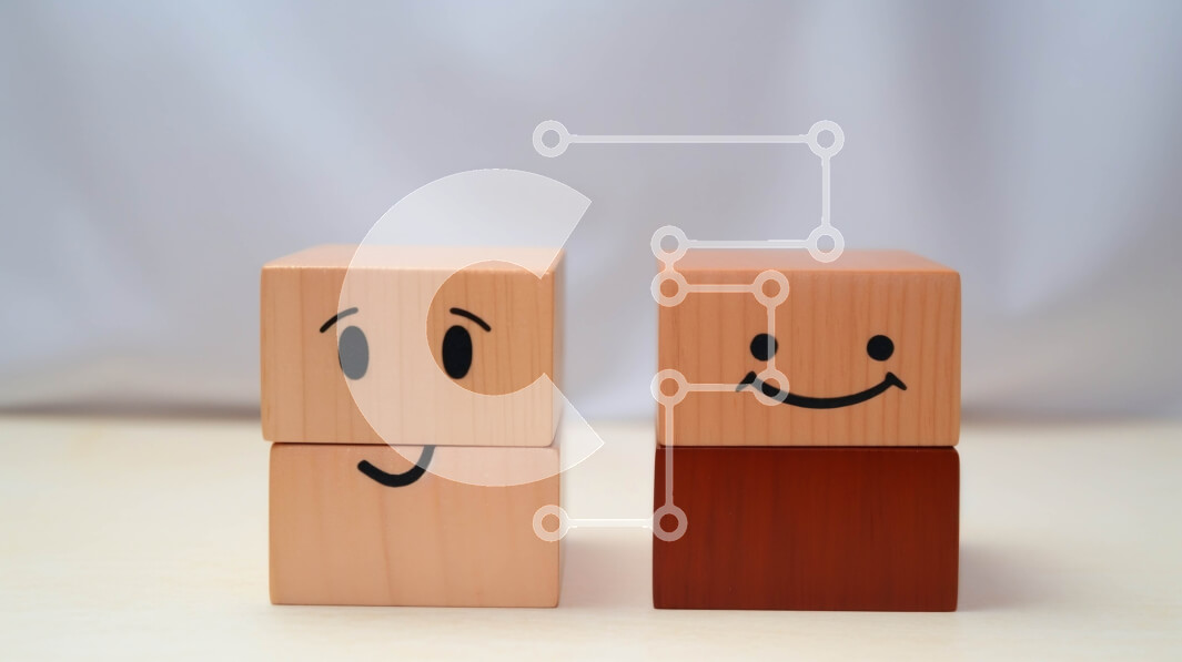 Intra Συλλεκτικό Ξύλινο Παζλ Plywood  4mm - Ξύλινοι μπλοκ με χαμόγελα - Χαρούμενα και λυπημένα πρόσωπα Σε Ξύλινο Κουτί - Διαστάσεις Puzzle: 10x10 cm – 25 κομμάτια