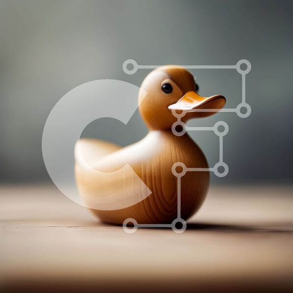 Intra Συλλεκτικό Ξύλινο Παζλ Plywood  4mm - Όμορφη εικόνα της ξύλινης πάπιας σε ένα τραπέζι Σε Ξύλινο Κουτί - Διαστάσεις: 10x10 cm – 25 κομμάτια