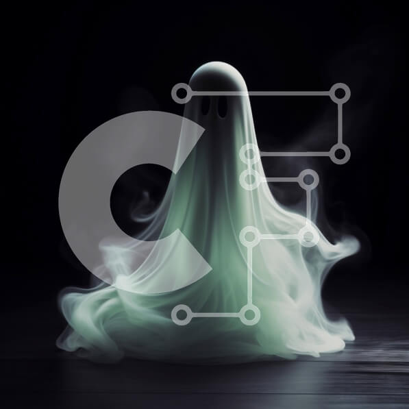 Intra Συλλεκτικό Ξύλινο Παζλ Plywood  4mm - Φάντασμα που κάθεται στο σκοτάδι με λευκό καπνό Σε Ξύλινο Κουτί - Διαστάσεις Puzzle: 10x10 cm – 25 κομμάτια