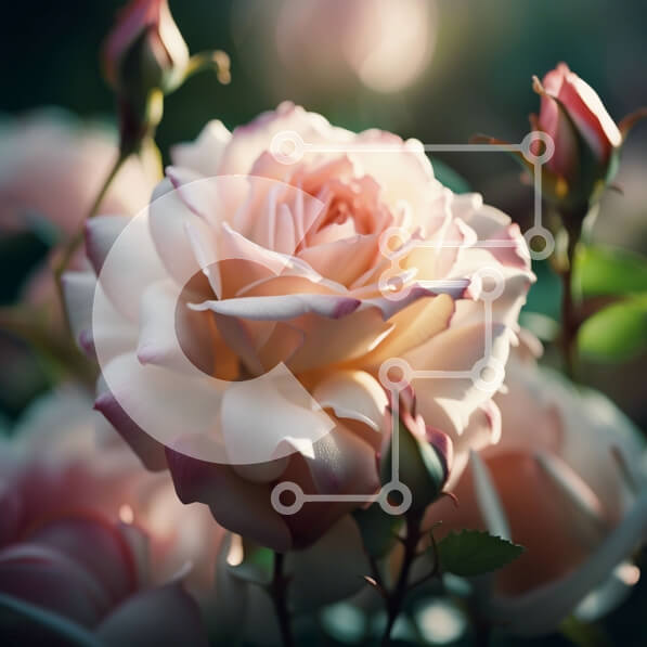 Intra Συλλεκτικό Ξύλινο Παζλ Plywood  4mm - Όμορφο κοντινό πλάνο ενός ροζ τριαντάφυλλου με ευαίσθητα πέταλα Σε Ξύλινο Κουτί - Διαστάσεις: 10x10 cm – 25 κομμάτια