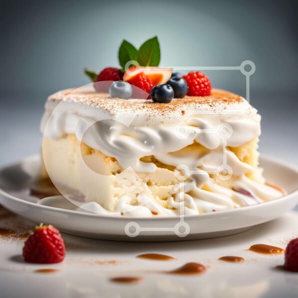 Σετ των 2 Intra Συλλεκτικό Ξύλινο Παζλ Plywood  4mm - Λαχταριστό Cheesecake με σαντιγί και φράουλες Σε Ξύλινο Κουτί - Διαστάσεις: 10x10 cm – 25 κομμάτια