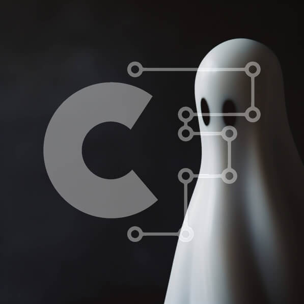 Intra Συλλεκτικό Ξύλινο Παζλ Plywood  4mm - Στολίδι με ειδώλιο λευκό φάντασμα σε σκούρο φόντο Σε Ξύλινο Κουτί - Διαστάσεις Puzzle: 10x10 cm – 25 κομμάτια