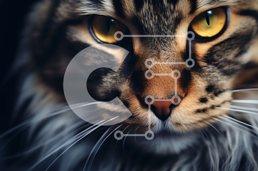 Σετ των 2 Intra Συλλεκτικό Ξύλινο Παζλ Plywood  4mm - Κοντινό πλάνο έντονης και άγριας τίγρης Σε Ξύλινο Κουτί - Διαστάσεις: 10x10 cm – 25 κομμάτια