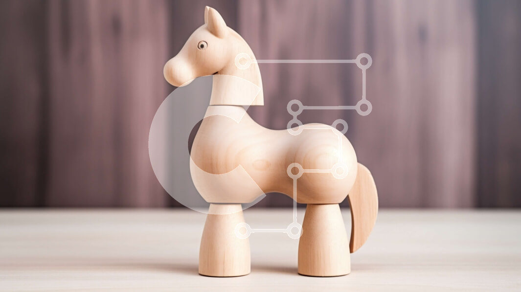 Intra Συλλεκτικό Ξύλινο Παζλ Plywood  4mm - Αξιολάτρευτο ξύλινο παιχνίδι αλόγων σε φυσική ξύλινη επιφάνεια Σε Ξύλινο Κουτί - Διαστάσεις: 10x10 cm – 25 κομμάτια