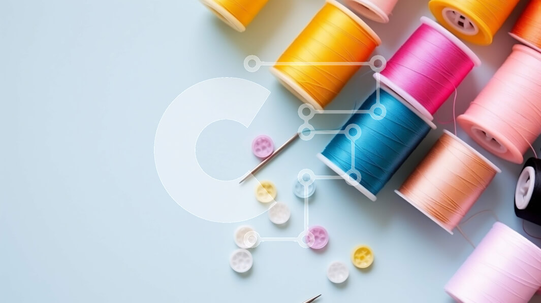 Intra Συλλεκτικό Ξύλινο Παζλ Plywood  4mm - Πολύχρωμες κλωστές και κουμπιά ραπτικής Σε Ξύλινο Κουτί - Διαστάσεις: 10x10 cm – 25 κομμάτια