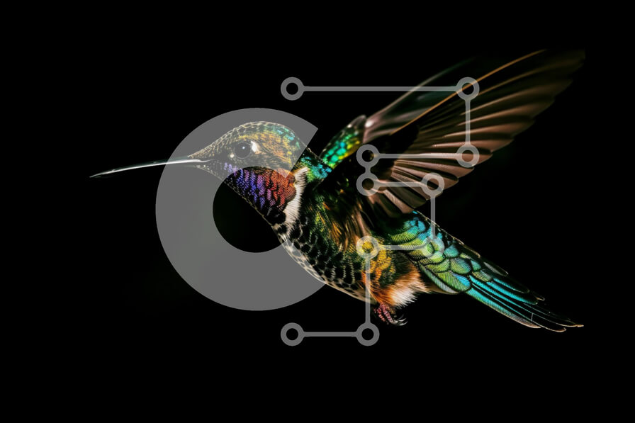 Σετ των 2 Intra Συλλεκτικό Ξύλινο Παζλ Plywood  4mm - Ζωντανή εικόνα του Κολίμπρι κατά την πτήση Σε Ξύλινο Κουτί - Διαστάσεις: 10x10 cm – 25 κομμάτια