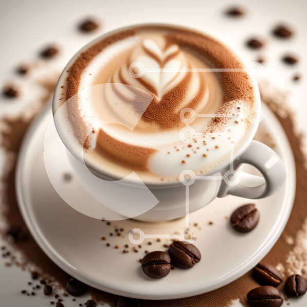 Σετ των 2 Intra Συλλεκτικό Ξύλινο Παζλ Plywood  4mm - Νόστιμο φλιτζάνι καφέ με καρδιά Latte Art Σε Ξύλινο Κουτί - Διαστάσεις: 10x10 cm – 25 κομμάτια