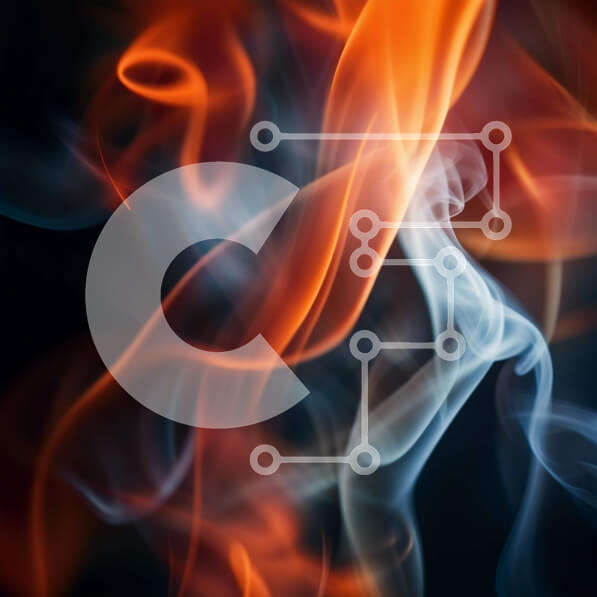 Intra Συλλεκτικό Ξύλινο Παζλ Plywood  4mm - Σαγηνευτική φωτογραφία από κοντινή πλάνο μιας αναμμένης φωτιάς Σε Ξύλινο Κουτί - Διαστάσεις: 10x10 cm – 25 κομμάτια