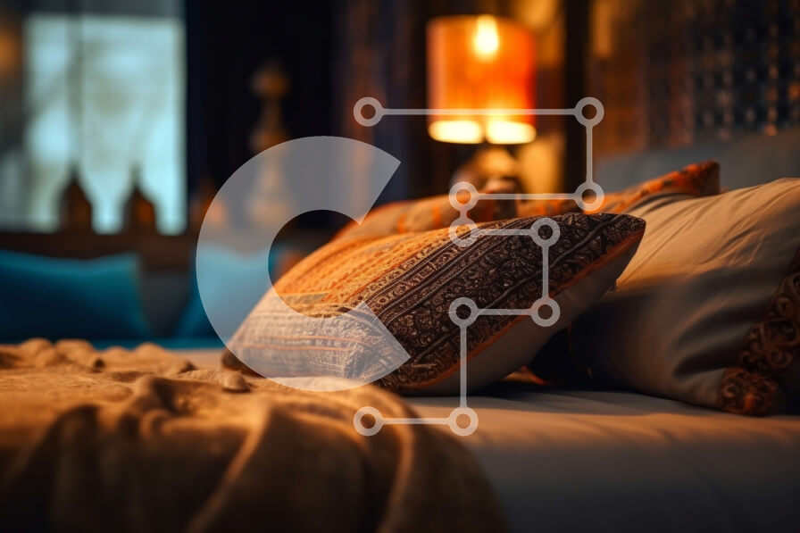 Intra Συλλεκτικό Ξύλινο Παζλ Plywood  4mm - Άνετο υπνοδωμάτιο με χαμηλό φωτισμό και άνετο κρεβάτι Σε Ξύλινο Κουτί - Διαστάσεις Puzzle: 10x10 cm – 25 κομμάτια