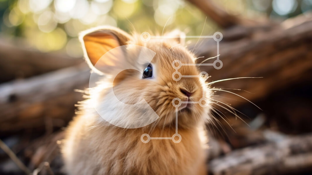 Intra Συλλεκτικό Ξύλινο Παζλ Plywood  4mm - Αξιολάτρευτη εικόνα ενός καφέ κουνελιού σε ένα ειρηνικό δάσος Σε Ξύλινο Κουτί - Διαστάσεις: 10x10 cm – 25 κομμάτια