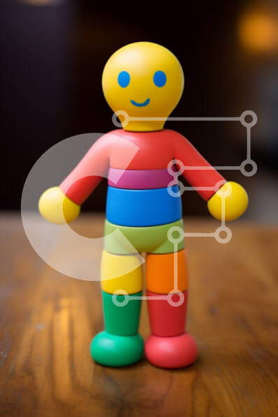 Intra Συλλεκτικό Ξύλινο Παζλ Plywood  4mm - Πολύχρωμο παιχνίδι φιγούρα σε ημιτελές ξύλινο τραπέζι Σε Ξύλινο Κουτί - Διαστάσεις: 10x10 cm – 25 κομμάτια