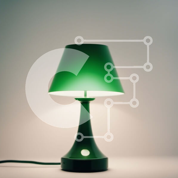 Intra Συλλεκτικό Ξύλινο Παζλ Plywood  4mm - Πράσινο Επιτραπέζιο Φωτιστικό με Λευκή Σκιά Σε Ξύλινο Κουτί - Διαστάσεις: 10x10 cm – 25 κομμάτια