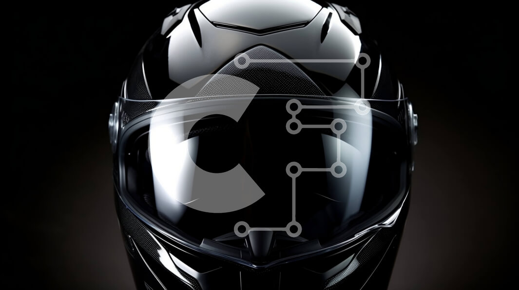 Intra Συλλεκτικό Ξύλινο Παζλ Plywood  4mm - Κομψό μαύρο κράνος μοτοσικλέτας με καθαρό γείσο Σε Ξύλινο Κουτί - Διαστάσεις Puzzle: 10x10 cm – 25 κομμάτια