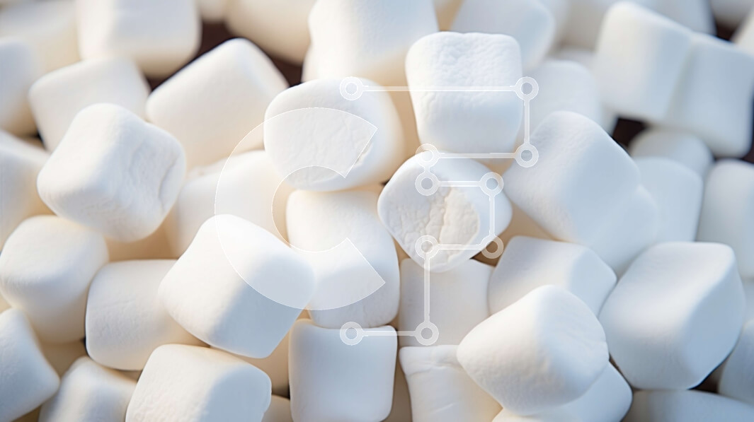 Σετ των 2 Intra Συλλεκτικό Ξύλινο Παζλ Plywood  4mm - Λευκά Marshmallows σε ένα πιάτο Σε Ξύλινο Κουτί - Διαστάσεις: 10x10 cm – 25 κομμάτια