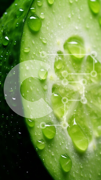 Intra Συλλεκτικό Ξύλινο Παζλ Plywood  4mm - Δροσιστική φέτα αγγουριού με σταγόνες νερού Σε Ξύλινο Κουτί - Διαστάσεις: 10x10 cm – 25 κομμάτια