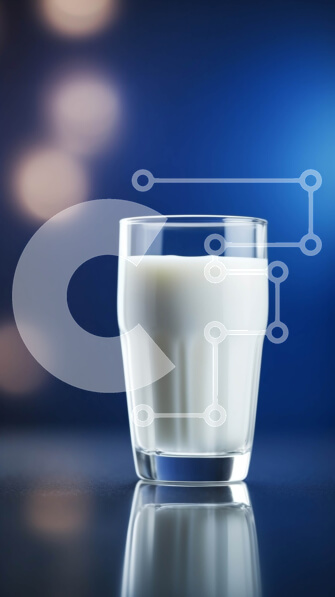 Intra Συλλεκτικό Ξύλινο Παζλ Plywood  4mm - Ποτήρι γάλα σε σκούρο φόντο με θολά φώτα Σε Ξύλινο Κουτί - Διαστάσεις: 10x10 cm – 25 κομμάτια