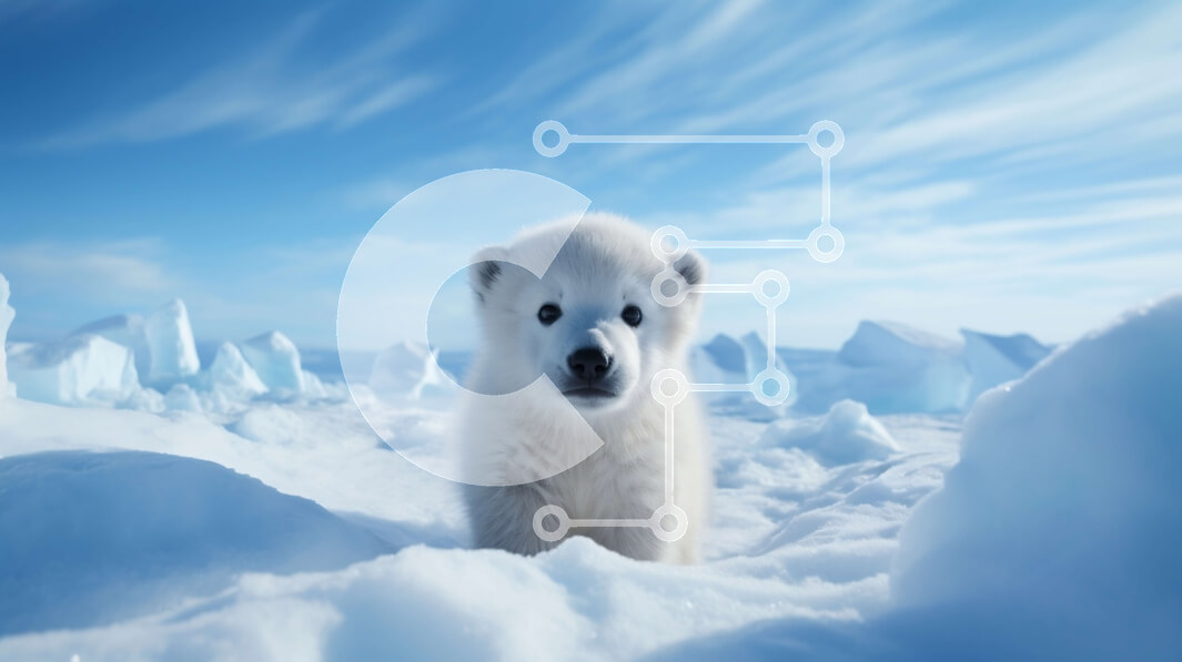 Σετ των 2 Intra Συλλεκτικό Ξύλινο Παζλ Plywood  4mm - Πολική αρκούδα σε παγόβουνα στην Αρκτική Σε Ξύλινο Κουτί - Διαστάσεις: 10x10 cm – 25 κομμάτια